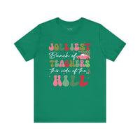 Jolliest Bunch of Teachers Christmas Bella Canvas Women's Tshirt