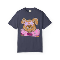 MSU Pink Bulldog  with stars T-Shirt — Women's Comfort Color Tee