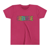 Colorful Leopard 'Green Wave' Youth Bella Canvas T-shirt