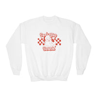 'Don't Stop Believin' Santa Claus Christmas Gildan Youth Crewneck Sweatshirt