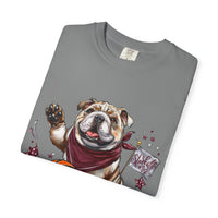 Comfort Colors Bulldog T-Shirt | Unisex Garment-Dyed Tee for Basketball, Athletics, MSU, Starkville MS
