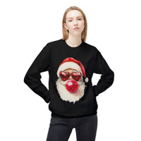 Santa Blowing Bubble Christmas Unisex Gildan Soft-style Crewneck Sweatshirt