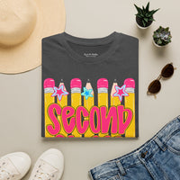 Second Grade T-Shirt — Cute Pencil School Tee for Teachers