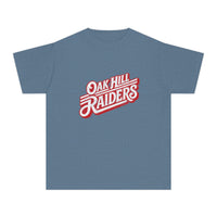'Oak Hill Raiders' Retro Script Comfort Colors Kids T‑Shirt