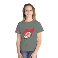 Youth Comfort Colors Midweight T-shirt, Preppy Mascot Ole Miss Rebels, Colonel Reb girls tee, College Football outfit, SEC