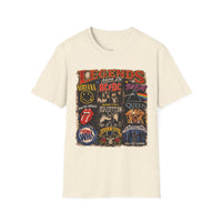 'Legends Never Die' Rock Bands Gildan Soft-style T-Shirt — Nirvana AC/DC Pink Floyd Queen Led Zeppelin Collage