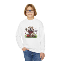 Gildan Crewneck Youth Sweatshirt, Vintage Bulldog Pride football t-shirt, MSU Bulldogs, Starkville MS, College Football, Athletics